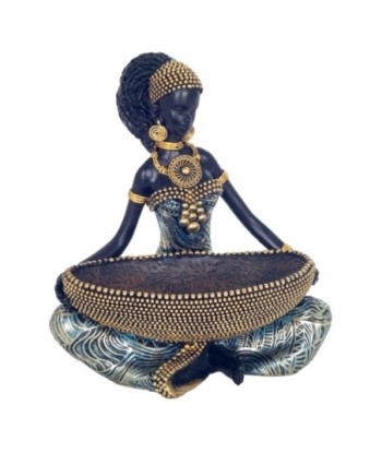 Figura Africana Decorativa en Resina para Hogar, Regalo Original y Artesanía Única, Estilo Étnico y Moderno