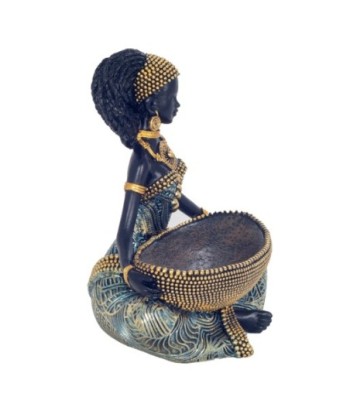 Figura Africana Decorativa en Resina para Hogar, Regalo Original y Artesanía Única, Estilo Étnico y Moderno