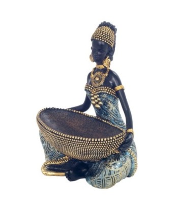 Figura Africana Decorativa en Resina para Hogar, Regalo Original y Artesanía Única, Estilo Étnico y Moderno