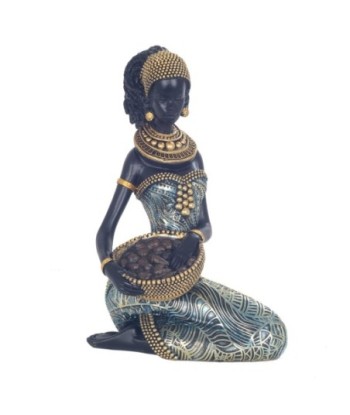 Figura Africana Decorativa de Resina, Ideal para Regalos y Decoración Moderna, 20 cm