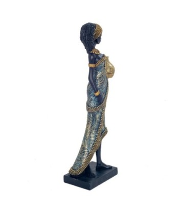 Figura Africana Étnica de Resina Decorativa, Arte Tribal para Hogar, Adorno Cultural, Elefante Azul, 31 cm
