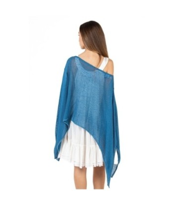 Poncho de invierno para mujer, abrigo de moda en colores vibrantes