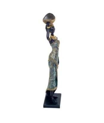 Estatua Africana Decorativa en Resina, Figura Artística para Hogar, Regalo Original, 44,5 cm, Estilo Étnico