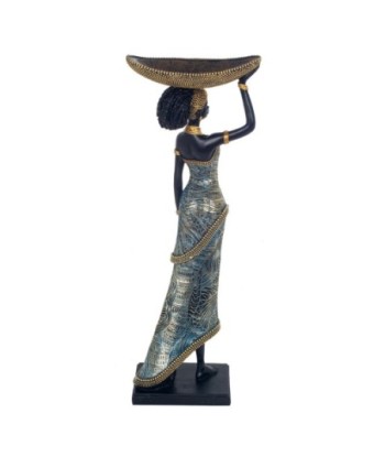 Estatua Africana Decorativa en Resina, Figura Artística para Hogar, Regalo Original, 44,5 cm, Estilo Étnico