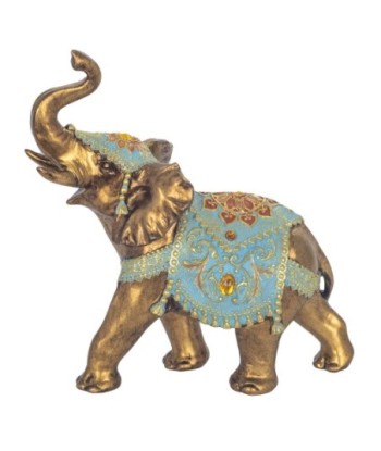 Figura de Elefante Decorativa en Resina Dorada para Hogar, Adorno Elegante y Moderno para Salón o Oficina