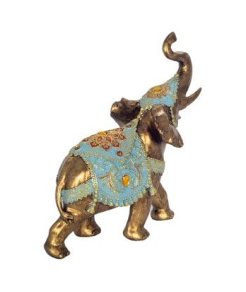 Figura de Elefante Decorativa en Resina Dorada para Hogar, Adorno Elegante y Moderno para Salón o Oficina